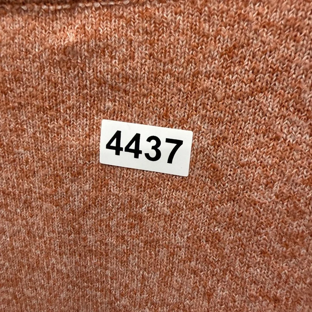 Market & Spruce Womens Sweater Scalloped‎ Hem Terracotta Orange Size S
